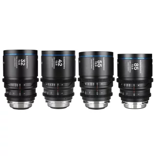 Nanomorph LF Prime 4-Lens Bundle (32mm, 42mm, 55mm, 85mm) (Blue) Arri PL (Default) + EF