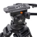 2-Stage Aluminum 100mm Fluid Head Tripod & Dolly Kit, 26.4 lbs Payload