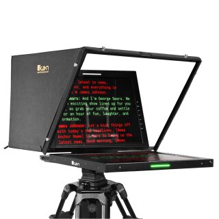19" Widescreen PTZ Teleprompter, Motorized Pedestal & Dolly Turnkey