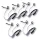 Xtalk S5 - 5 units Xtalk S Headset Intercom (250M Range, Dual Ear)