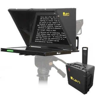 IKA Aura™ Professional 21" SDI Beam Splitter Teleprompter w/ Travel Kit